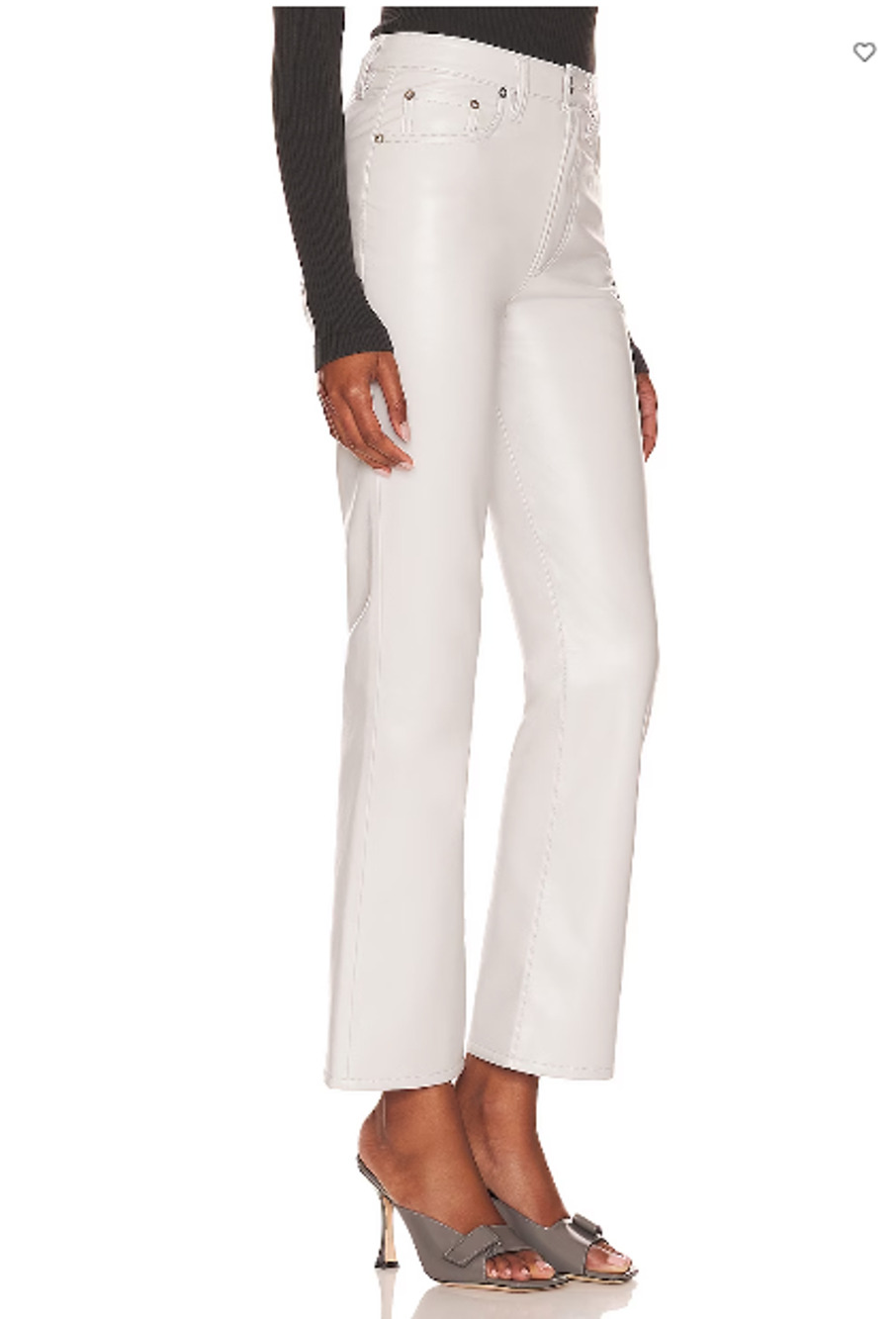 AGOLDE NWT Recycled Leather Relaxed Boot Jean Pant in Wisp Gray// 30